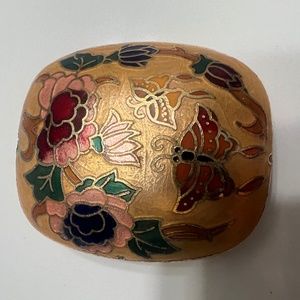 gold/yellow cloisonné pendant for jewelry making